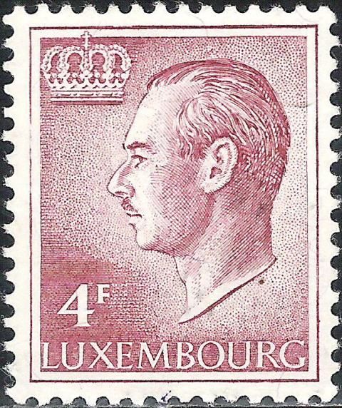Grand Duke Jean facing Left (4 Fr. violet)