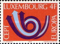Europa "Posthorn" (4 Fr. orange background)