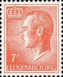 Grand Duke Jean facing Left (7 Fr. red orange)