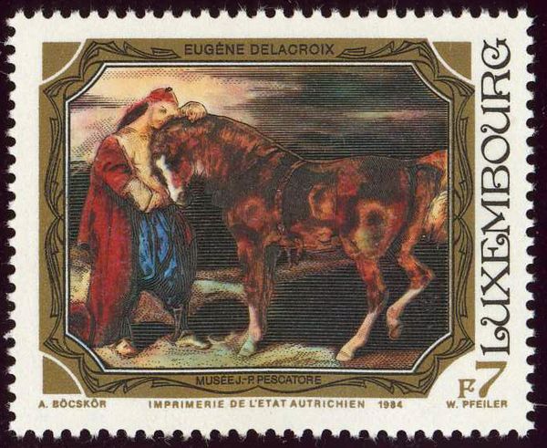 Young Turk with Horse, by Eugene Delacroix (1798-1863)