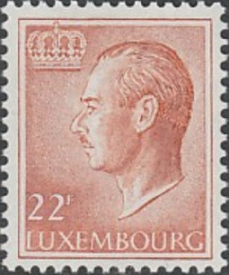 Grand Duke Jean facing Left (22 Fr. red orange)