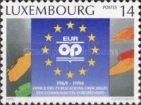 EU Emblem with Splashes of Colour behind