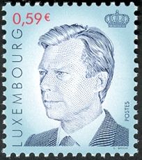 Grand Duke Henri (0,59 € vignet color blue)