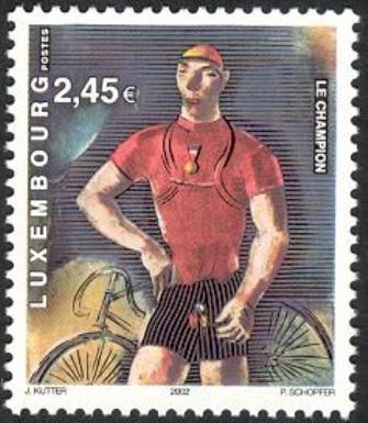 Painting "The Champion" (1932) by Joseph Kutter (1894-1941)