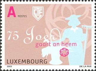 "Gaart an Heem" - Woman with Flowers and Rake