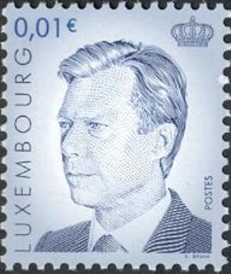 Grand Duke Henri (0,01 € vignet color blue)