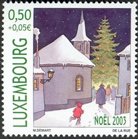 Child, Church of Ehnen and Christmas Tree