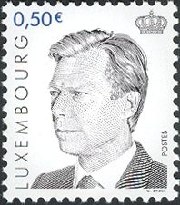 Grand Duke Henri (0.50 € vignet color black)