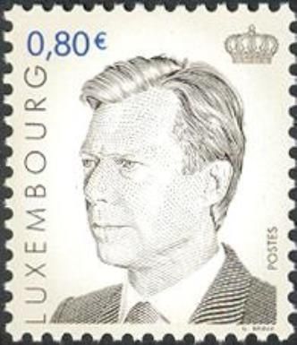Grand Duke Henri (0.80 € vignet color olive black)