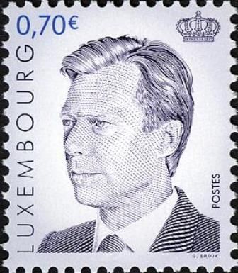 Grand Duke Henri (0.70 € vignet color purple)