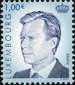 Grand Duke Henri (1.00 € vignet color blue)