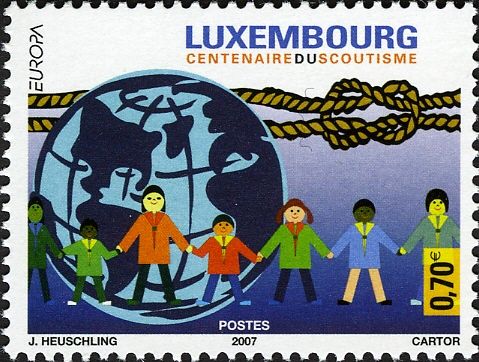 Winning Painting "Children and Globe" by Jean Heuschling