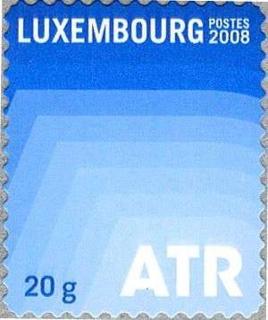 Shapes of Colored Background Lines with "ATR" (blue)