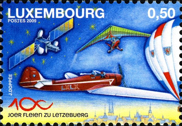Satellite, Airplane, Hang Glider, Left Half of Balloon