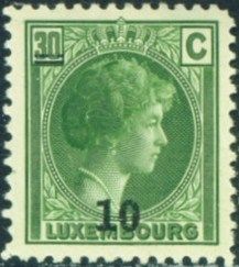 Grand Duchess Charlotte facing Right (60c Official-blue gr)