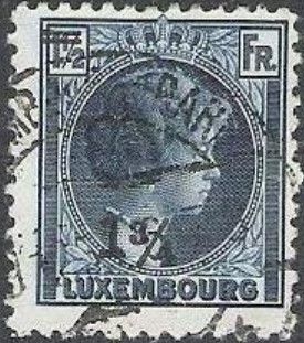 Grand Duchess Charlotte facing Right (1 Fr. Official-black)