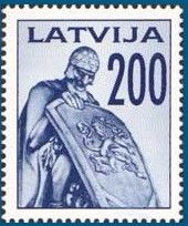 Kurzeme - Sculpture of Warrior with Shield