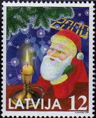 Father Christmas and Candle