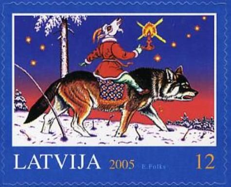 Christmas - Goat Riding Wolf