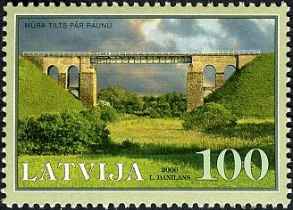 Stone Railway Bridge Over the Rauna River