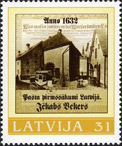 Personal Stamps - Painting Inscribed "Jekabs Beckers"