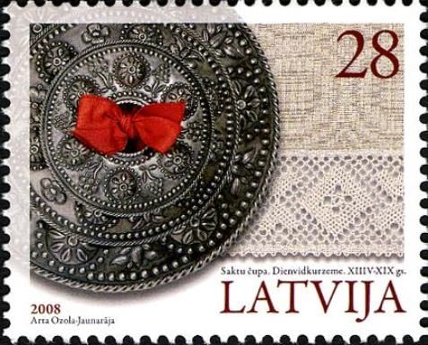 Brooch and Woollen Shawl, South Kurzeme (XIIIV-XIX c.)