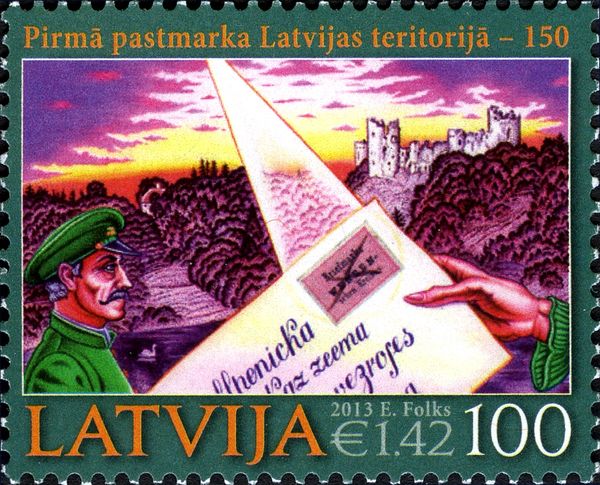 150th Anniversary of First Stamp Issued on Latvian Territory
