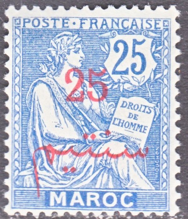 Type Mouchon Spanish surcharge - in RED