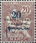 Type Mouchon Spanish surcharge with overprint