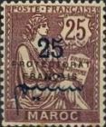 Type Mouchon Spanish surcharge with overprint