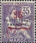 Type Mouchon Spanish surcharge with overprint