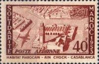 Casablanca station No. 4 and stamp airmail