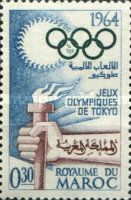 Hand with Torch and Olympic Rings
