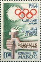 Hand with Torch and Olympic Rings