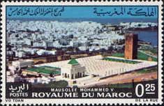 View from the Hassan Tower to the Mausoleum