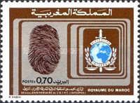 Fingerprint and INTERPOL Emblem