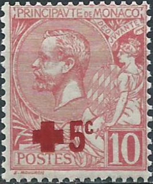 Prince Albert I (1848-1922); allegorical figure surcharge