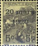 Widow, View of Monaco overprint and surcharge
