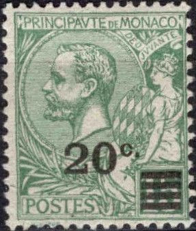 Prince Albert I (1848-1922); allegorical figure surcharge