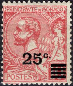 Prince Albert I (1848-1922); allegorical figure surcharge