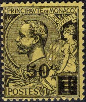 Prince Albert I (1848-1922); allegorical figure surcharge