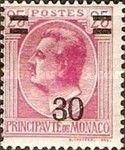 Prince Louis II (1870-1949) surcharged