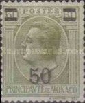 Prince Louis II (1870-1949) surcharged