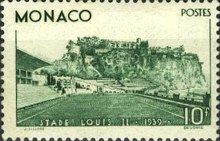 Louis II Stadium, Rock of Monaco in the Background