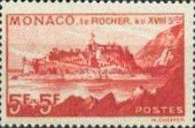 Rock of Monaco after an Engraving from the 18th Century