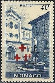 St. Nicholas Square and Fountain overprint and surcharge