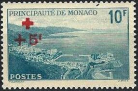 Monaco from Bird's Eye View overprint and surcharge