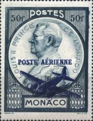 Prince Louis II (1870-1949) overprint
