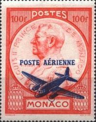 Prince Louis II (1870-1949) overprint