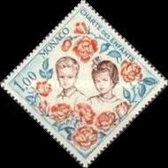 Prince Albert and Princess Caroline Between Flower Tendrils